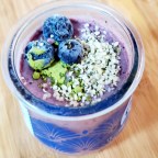 Blueberry, Matcha and Hemp Chia Pudding