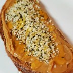 Yoga Toast: Hemp Peanut Butter Toast W/ Local Honey Drizzle