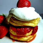 White Rum Strawberry Tallcakes W/ Cream Cheese Topping