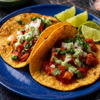 Real Chicharrón Tacos W/ Classic Taqueria Cilantro And Onions